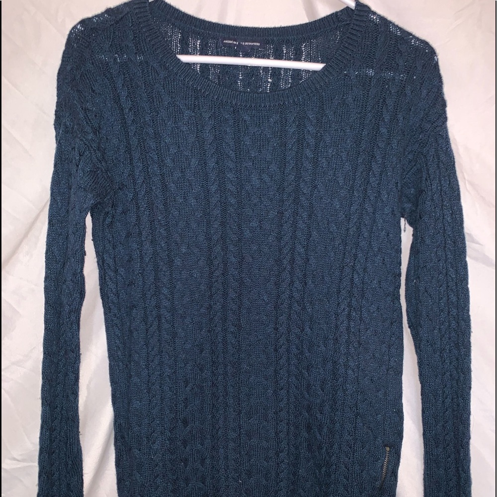 Navy Cable Knit Sweater